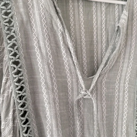 Elan Long Sleeve Crochet Top Womens Size small Boho Peasant Blouse Long Sleeve - Picture 6 of 9